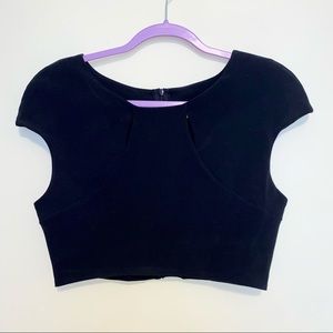 Francesca’s Black Crop Top - Size Medium - NEW WITH TAGS